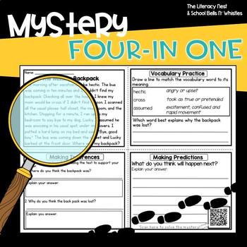 Mystery Reading Comprehension Passages Word List Builder