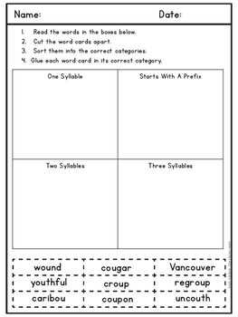 OU (OO) Multisensory Phonics Practice and Word Work Activities Orton
