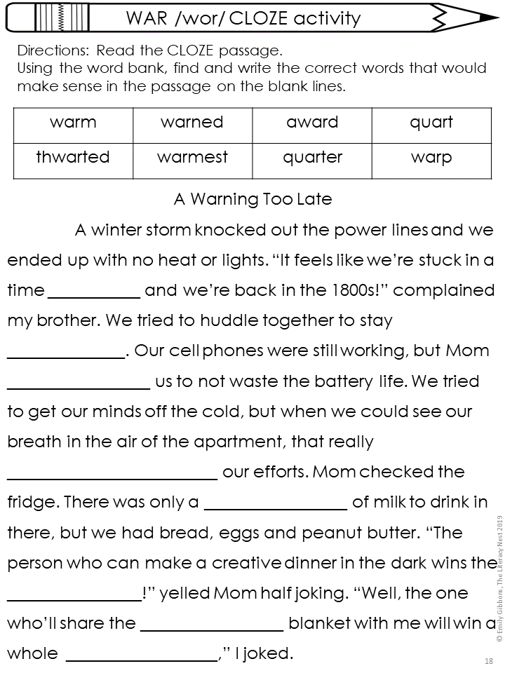 Advanced Orton Gillingham Activities For WAR wor Word List Builder advanced-orton-gillingham-activities-for-war-wor-word-list-builder