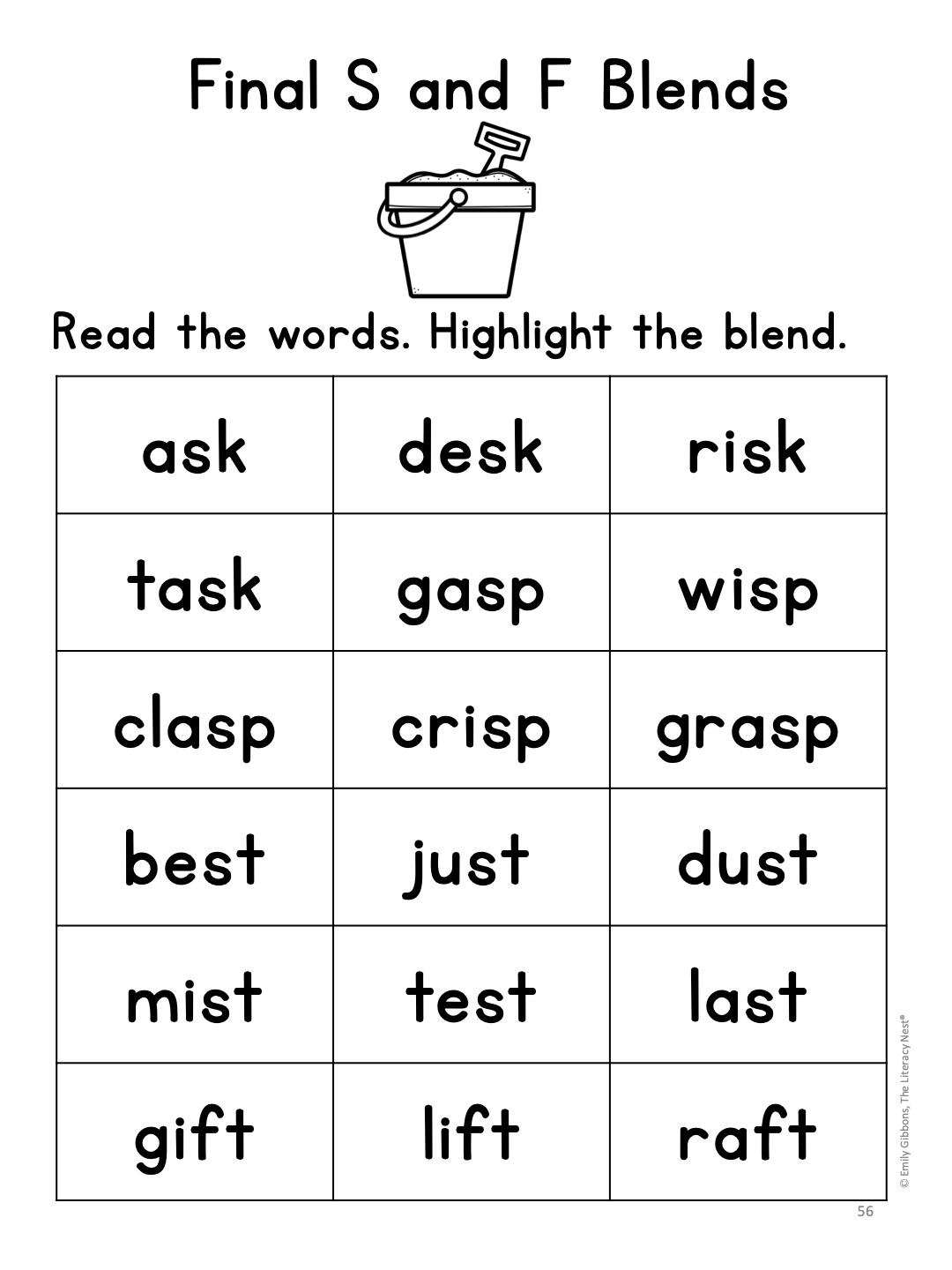 summer review phonics activities initial and final consonant blends word list builder