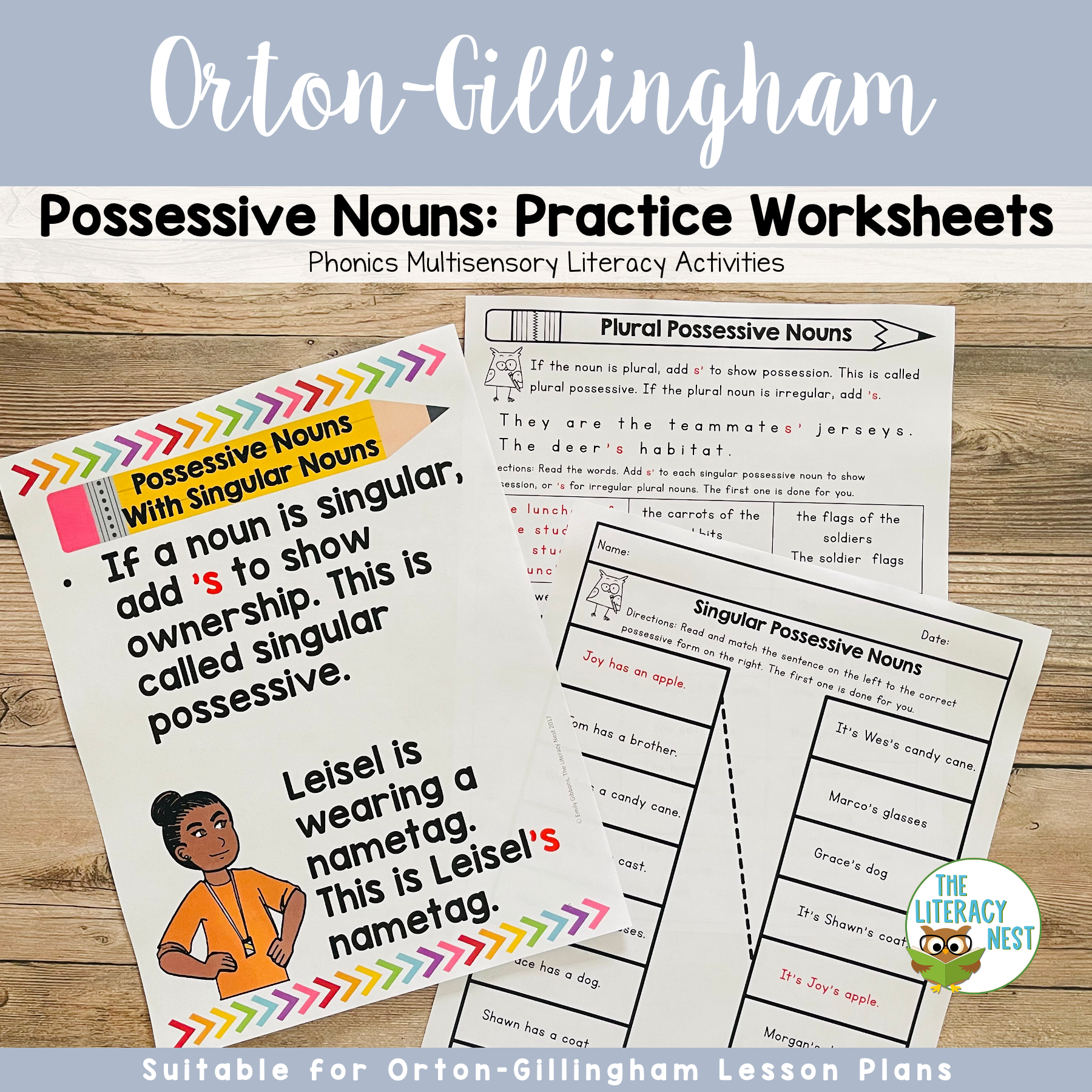possessive nouns activities and practice sheets word list builder