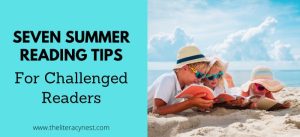 This is a featured image for a blog post with summer reading tips