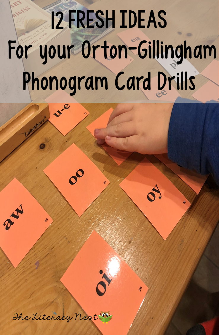 Orton-Gillingham lesson plan ideas phonogram card drills
