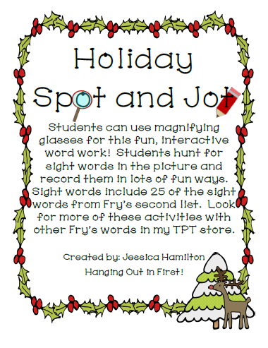 http://www.teacherspayteachers.com/Product/Christmas-Spot-and-Jot-1018866