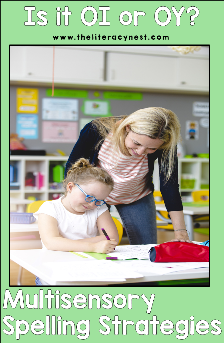 You'll learn teaching tips for OI or OY using multisensory spelling strategies to help your students with spelling words.