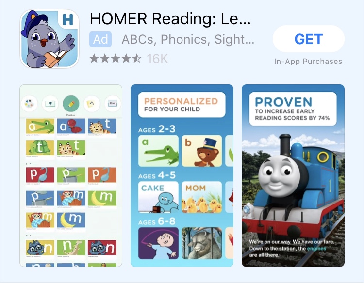 The Best Reading and Writing Apps homer app