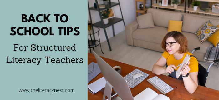 Back to School Tips for Structured Literacy Teachers