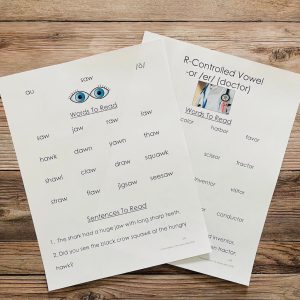 Orton-Gillingham Word Lists and Word Cards