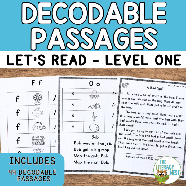 Orton-Gillingham Decodable Passages Level 1