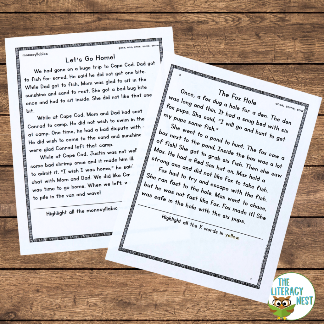 Orton-Gillingham Decodable Passages Level 2 - The Literacy Nest