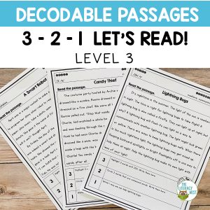 This Orton-Gillingham based stories set includes level 3 decodable passages with controlled text to aid in decoding and fluency.