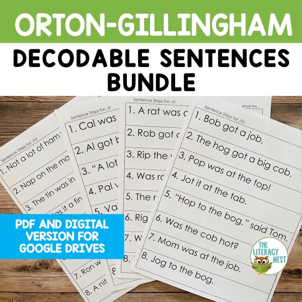 This Orton-Gillingham Decodable Sentences resource was designed to supplement OG lesson plans, and other structured literacy intervention programs.