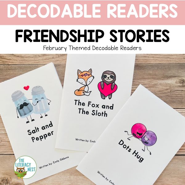 These Valentine's Day decodable readers support the science of reading and follow an Orton-Gillingham progression to practice decoding and fluency skills.