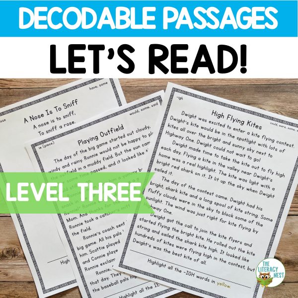 These Orton-Gillingham Decodable Passages Level 3 Stories support your students with a systematic, sequential progression.