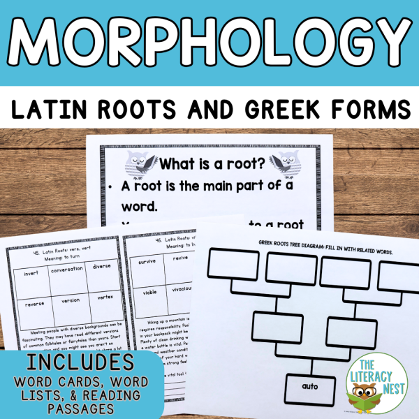 Morphology Activities Latin Roots and Greek Forms