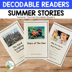 These summer decodable readers support the science of reading and follow an Orton-Gillingham progression to practice decoding and fluency skills.