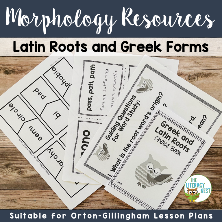 Morphology Activities Latin Roots and Greek Forms