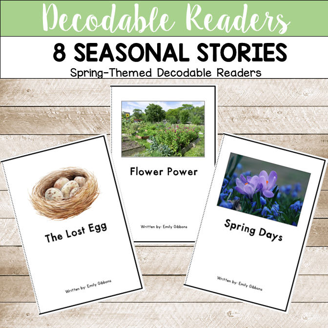 Spring Decodable Readers and Games Includes Digital