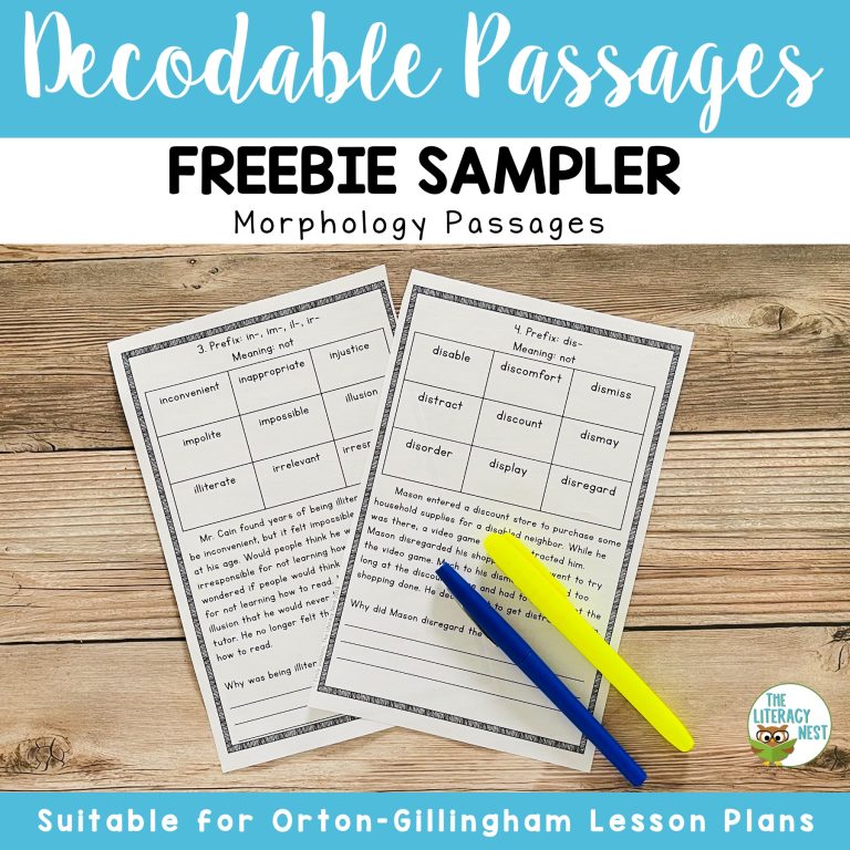 Decodable Passages for Prefixes and Suffixes FREEBIE