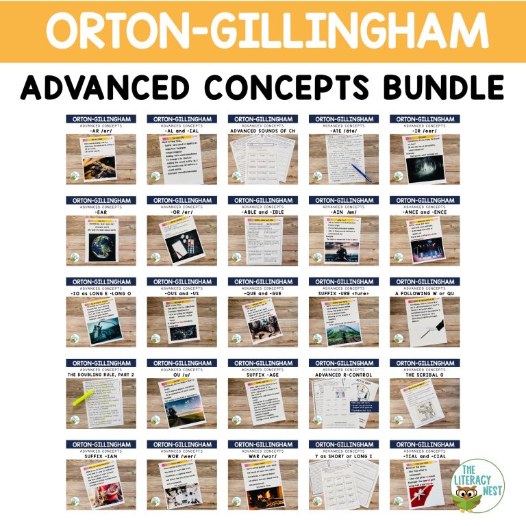 Advanced Orton-Gillingham Worksheets and Activities BUNDLE