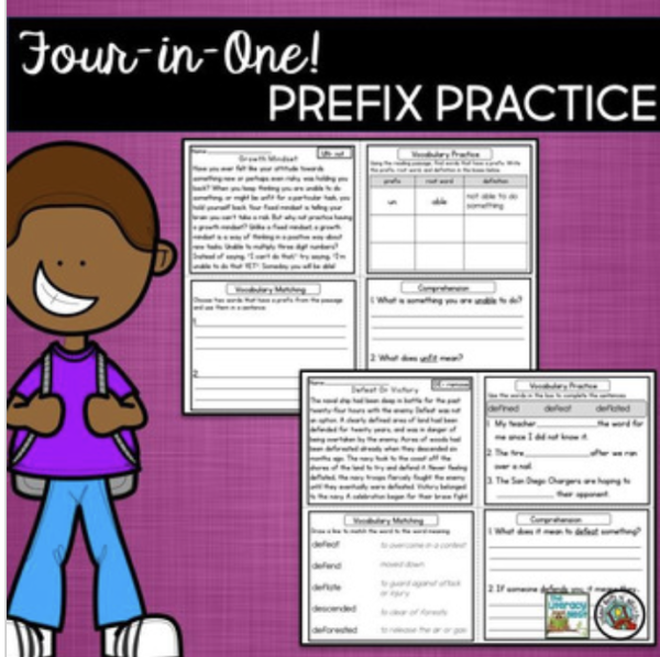 This prefix practice resource has what you need to teach common prefixes in a manageable format that your students will benefit from and love.