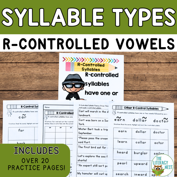 Syllable Types R-Controlled Vowels for Orton-Gillingham Lesson Plans