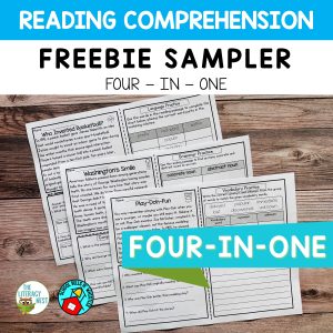 This is a featured image for a reading comprehension freebie.