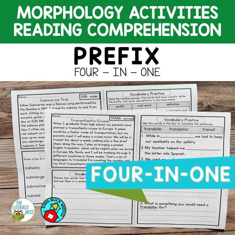 Prefix Practice for Vocabulary and Reading Comprehension