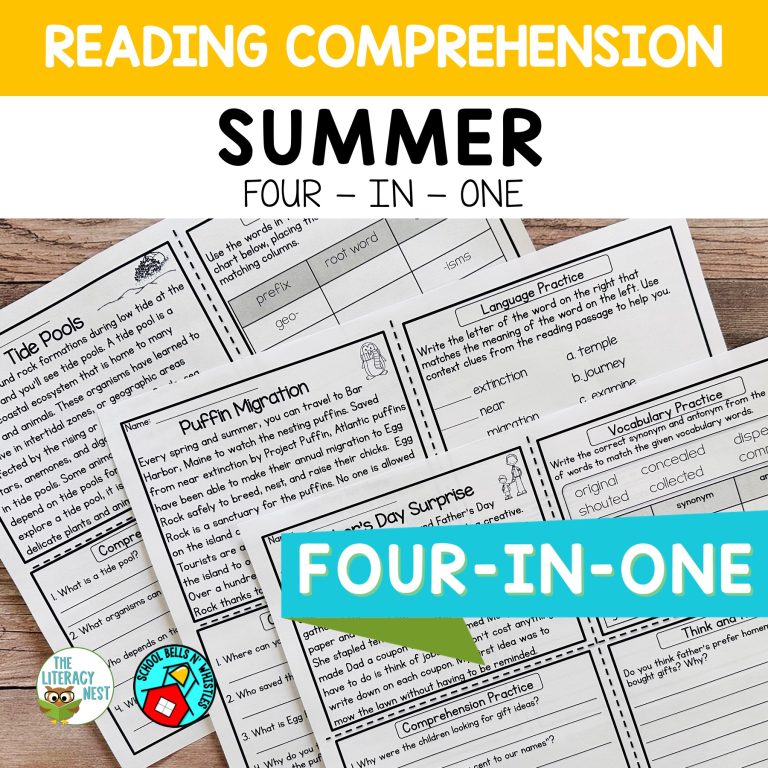 Reading Comprehension: Summer Passages | Upper Elementary | Virtual Learning