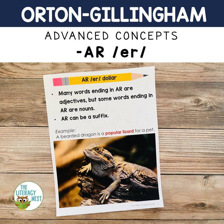 Advanced Orton-Gillingham Activities for AR /er/