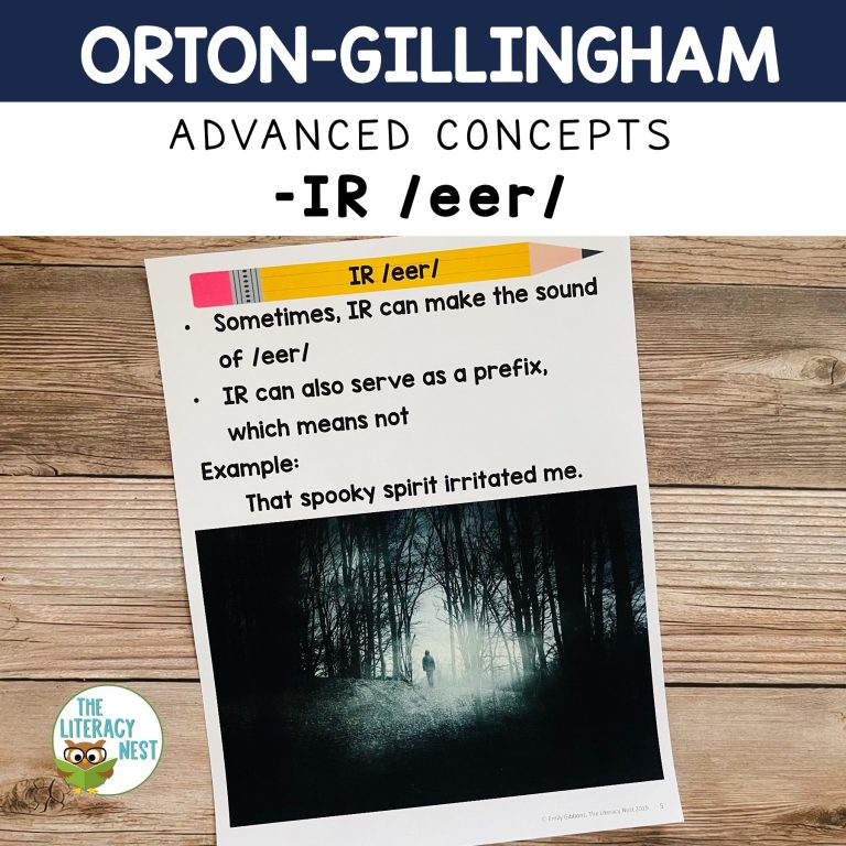 Advanced Orton-Gillingham Activities for IR /eer/