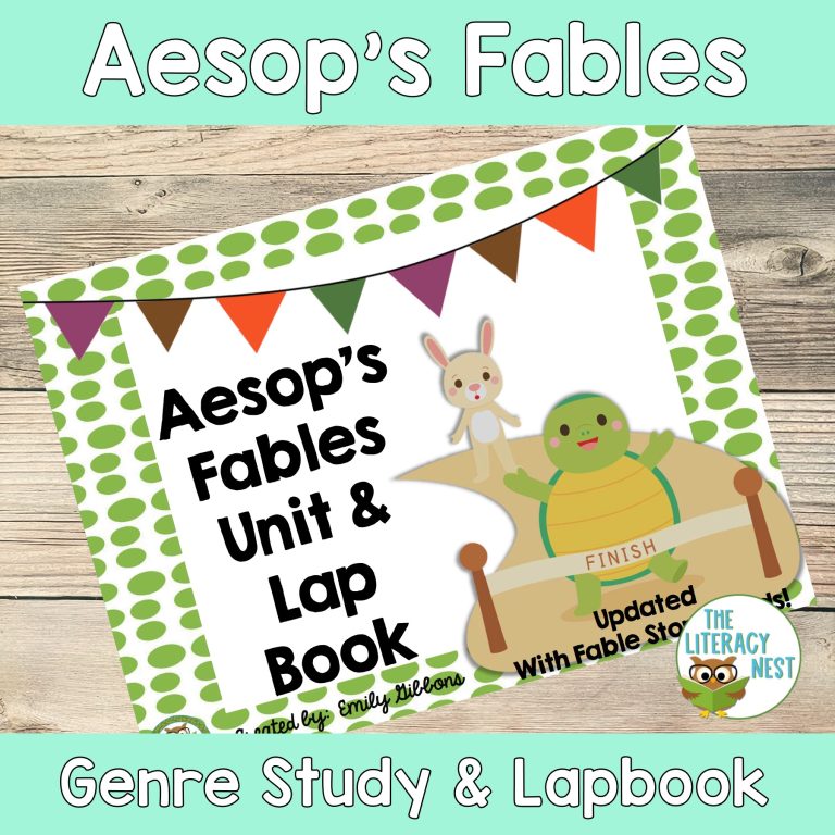 Aesop’s Fables Literacy Activities, Graphic Organizers and Lapbook