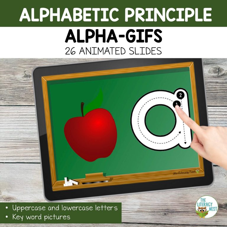 A sample slide from the Alphabet Resources.