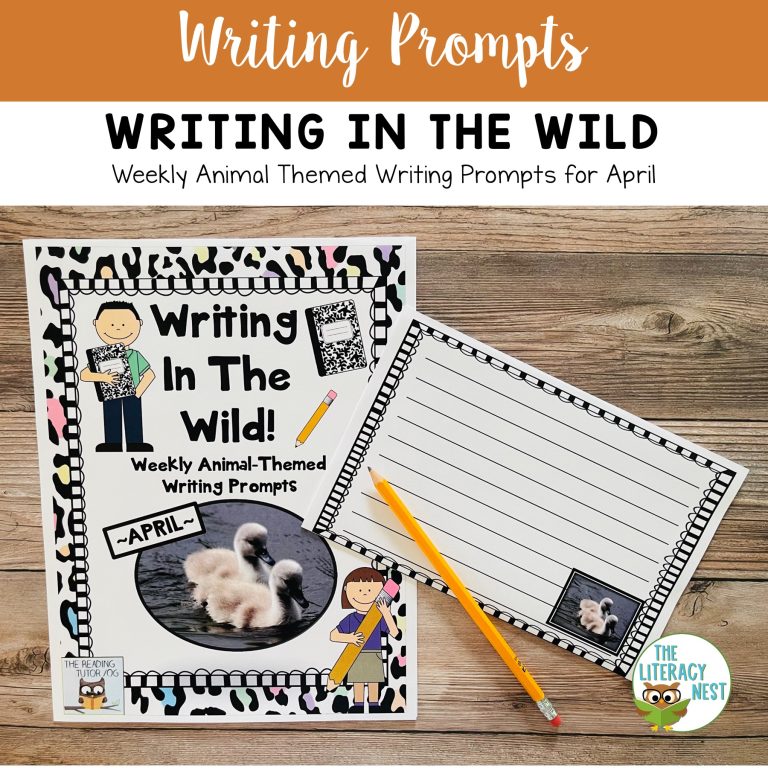 Literacy Centers: April | Animal Picture Writing Prompts Activities