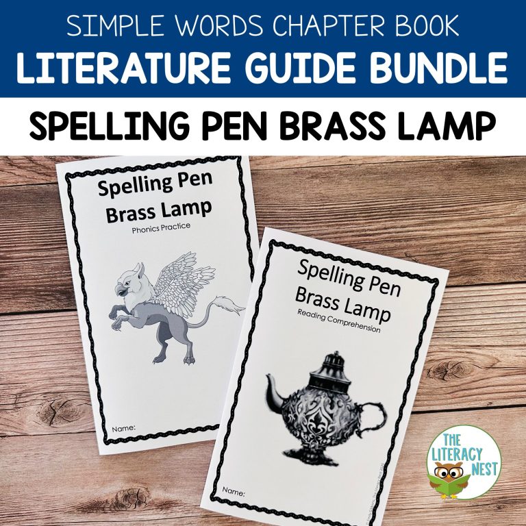 Spelling Pen Brass Lamp Literature Guide Simple Words Book | Virtual Learning