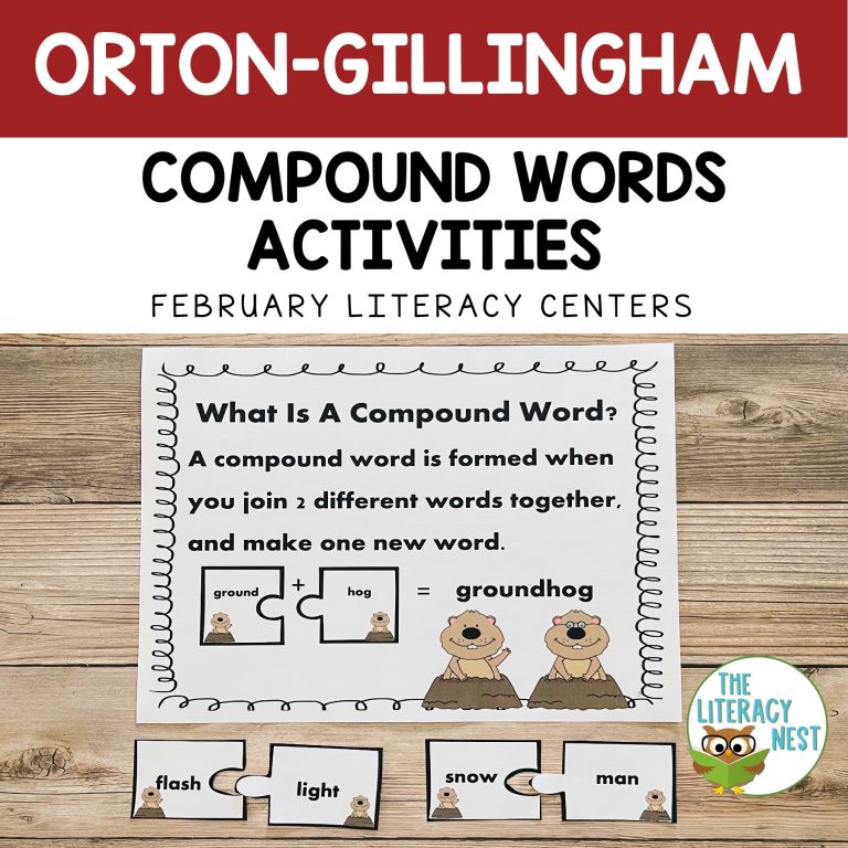 Literacy Centers: February | Groundhog Day Compound Words Activities
