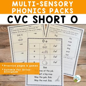 This is a featured image for the Phonics Packs: CVC Short O product.