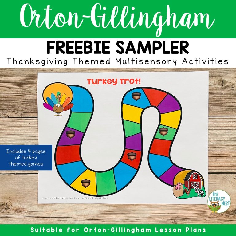 This features a sample page from the Literacy Games: Thanksgiving freebie.