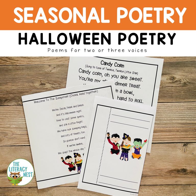 Halloween Poems for Reading Fluency Practice and Partner Reading