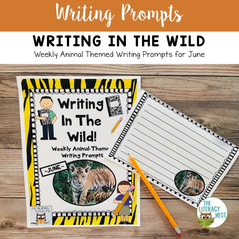 Writing Prompts: June | Weekly Animal Themed Summer Activities Literacy
