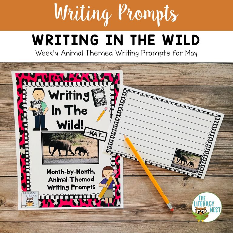 Literacy Centers: May | Animal Picture Writing Prompts Activities