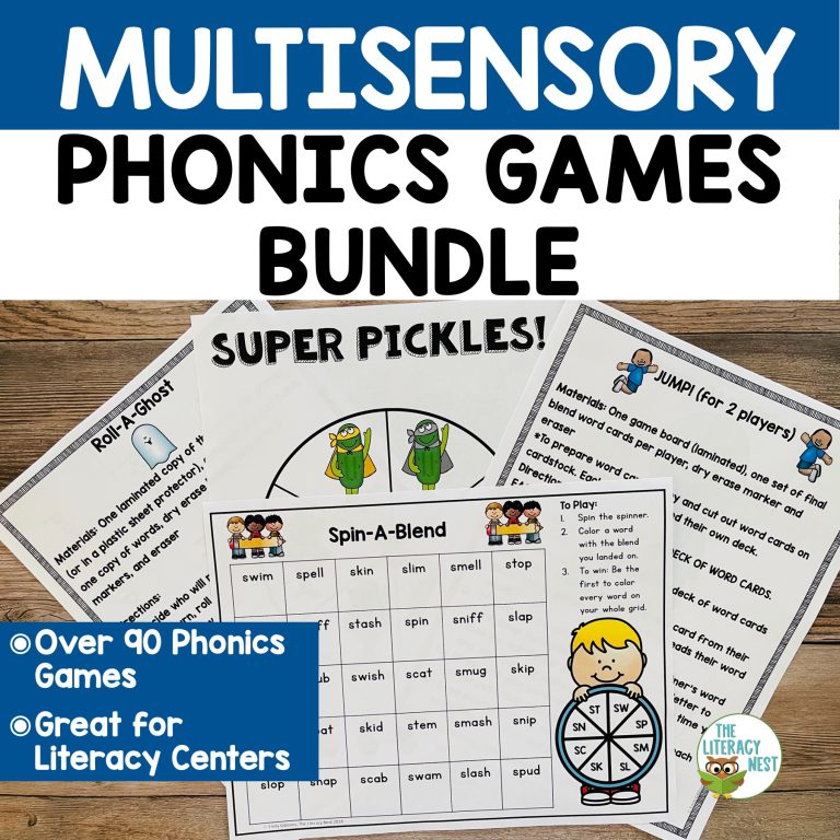 Orton-Gillingham: Multisensory Phonics Games Activities Bundle