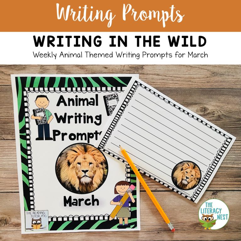 Literacy Centers: March | Animal Picture Writing Prompts Activities