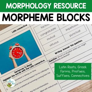 These morphology activities for prefixes, suffixes, roots, and Greek Forms will weave seamlessly into any Orton-Gillingham lessons.
