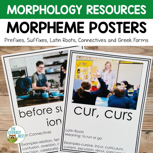 This resource includes over 135 morpheme posters for teaching prefixes, suffixes, Latin Roots, Greek combining forms and connectives.