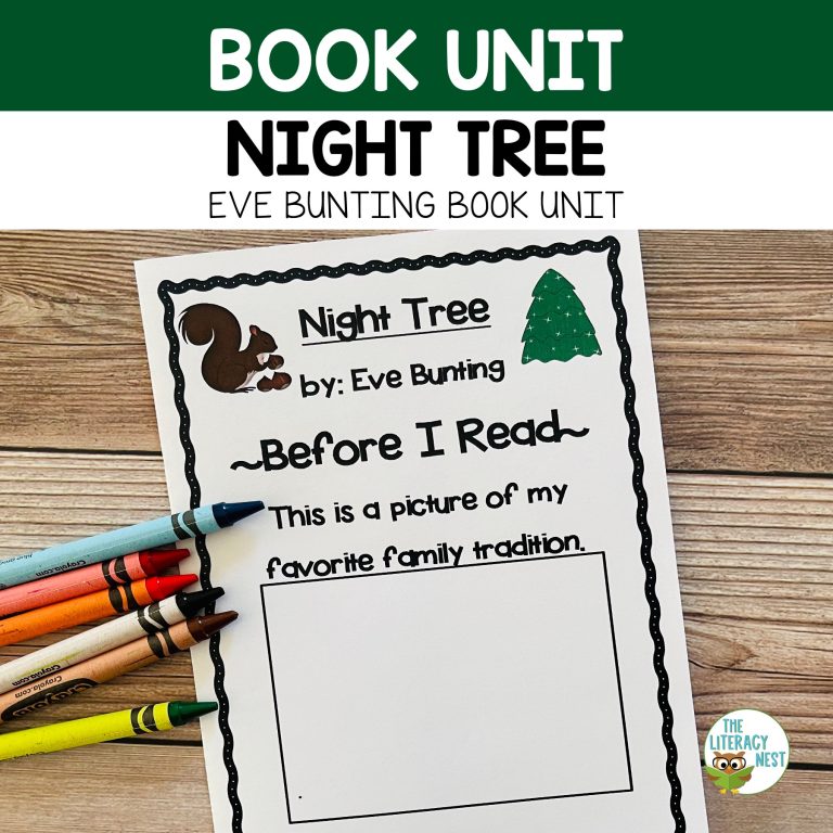 Book Unit: Night Tree | Eve Bunting Literacy Activities Christmas Holiday Animal