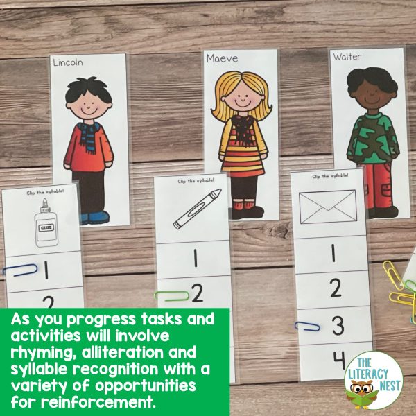 This image features a sample page from the Phonological Awareness Bundle.