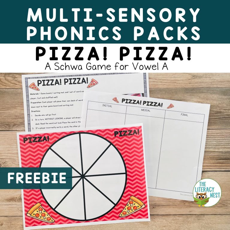 Schwa Sound Activities Orton-Gillingham Free Activities