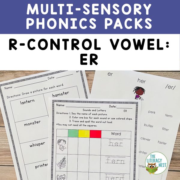 This is a featured image for the R-Controlled Vowel: ER product.