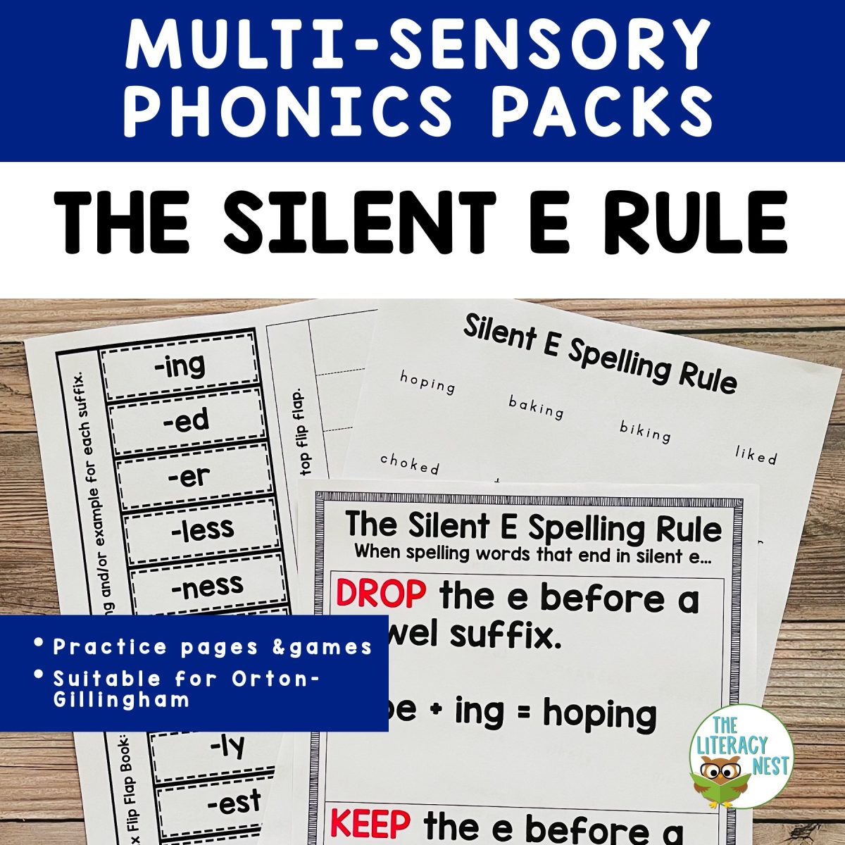 OrtonGillingham Spelling Rule Silent E Rule Multisensory Activities